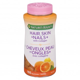 Nature's Bounty Hair, Skin, and Nails with Collagen, Tropical Punch - 165 Gummies